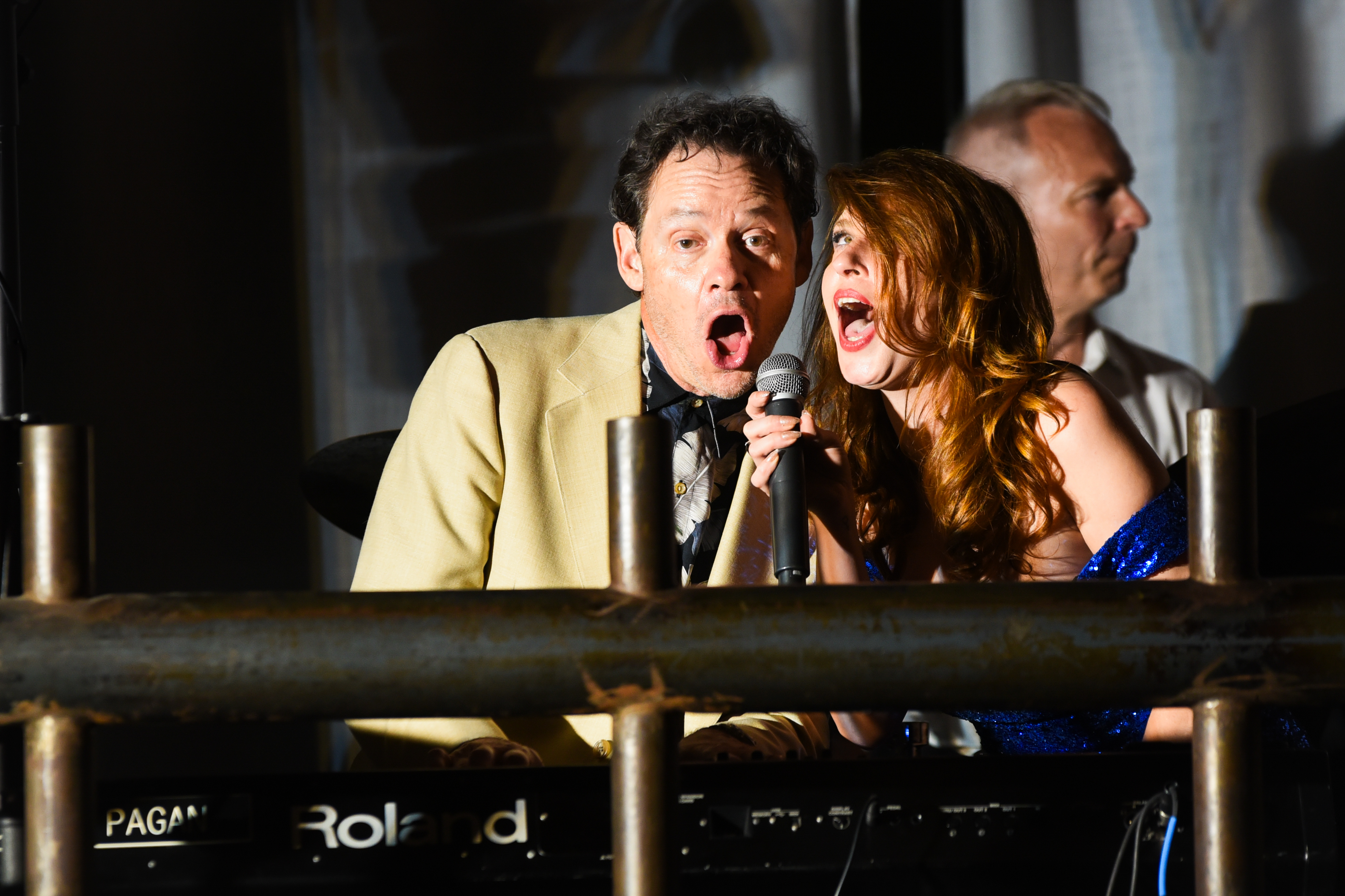 Performers sharing the stage and the moment